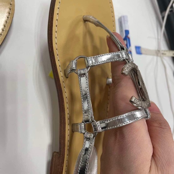 Chanel sandals - metallic silver size 37 - Picture 10 of 15